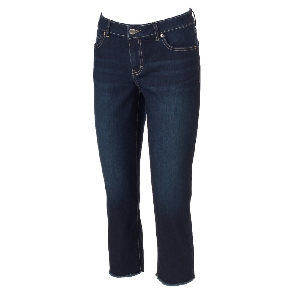 Jennifer Lopez JLo | Frayed Capri/Cropped Denim Jean “Georgia” Women’s Size 2